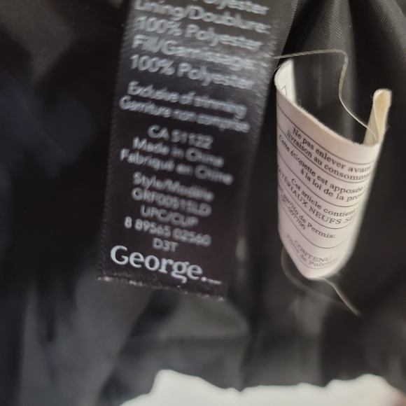 ❄️𝅺GEORGE Quilted Puffer Sherpa Hooded Winter Jacket in Black Size XS - Picture 8 of 11